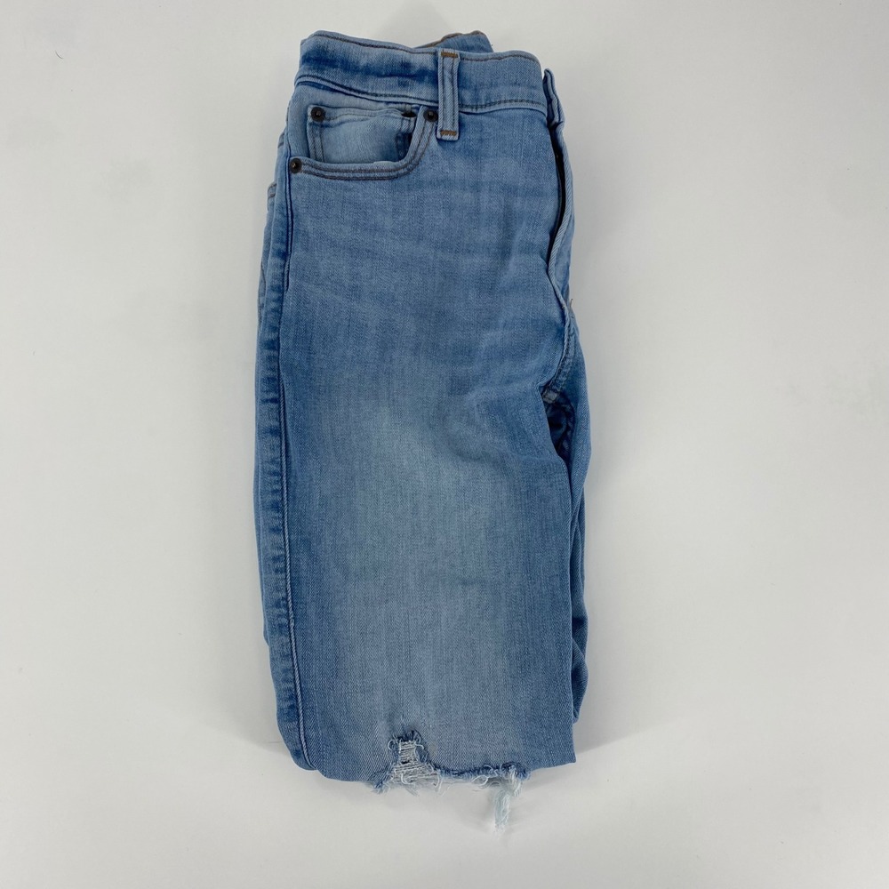 Abercrombie Kids Straight Leg Jeans‎ Light Wash Distressed Pockets Size 11 12